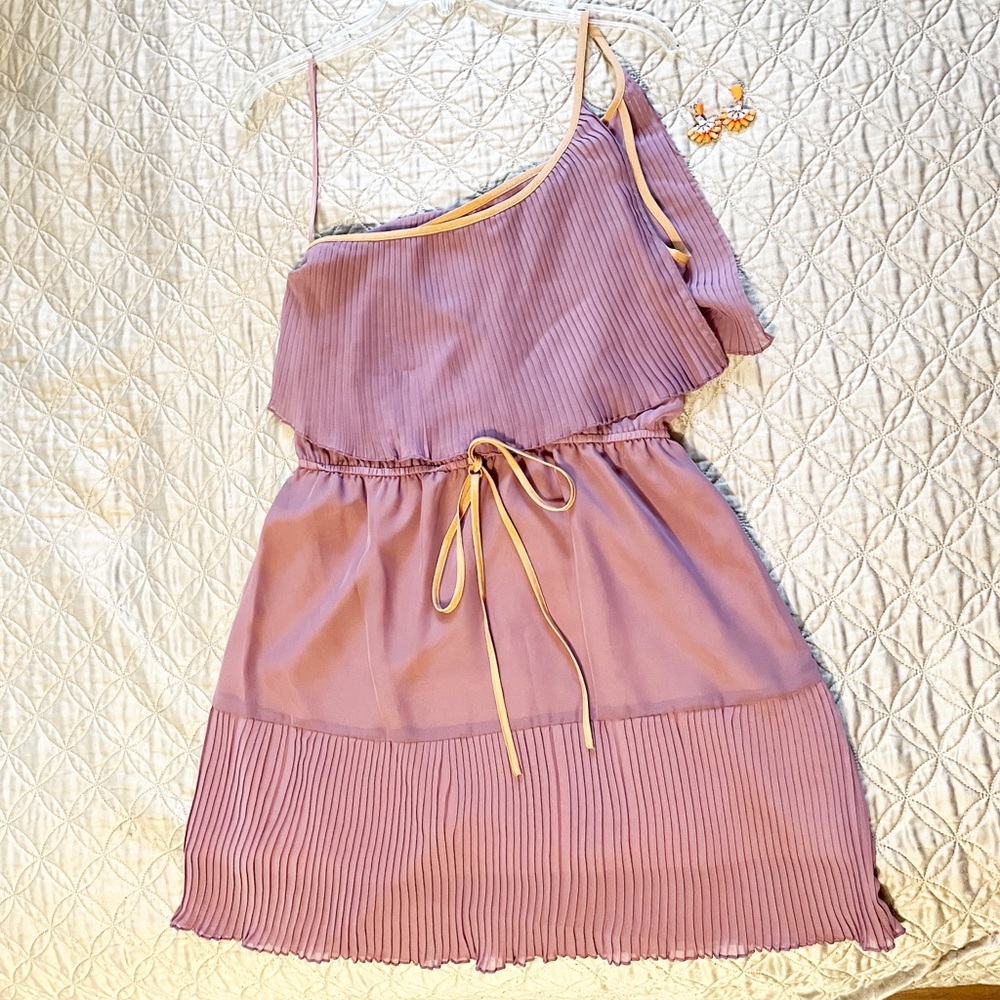 One shoulder mini summer dress